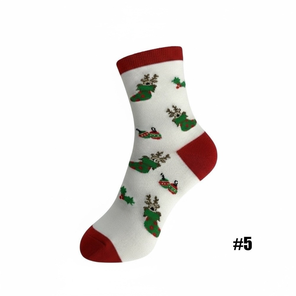 Novelty Christmas Knit Socks 5.5-8.5 US Holiday Reindeer Unisex‎ Soft Cozy NEW